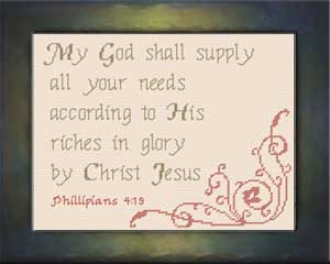 God Shall Supply - Philippians 4:19